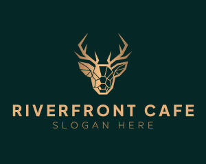 Luxury Geometric Stag logo design