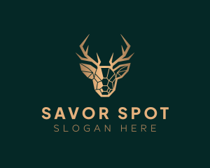 Luxury Geometric Stag logo design