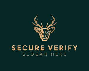 Luxury Geometric Stag logo design