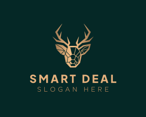 Luxury Geometric Stag logo design