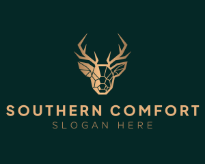 Luxury Geometric Stag logo design