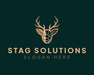 Stag - Luxury Geometric Stag logo design