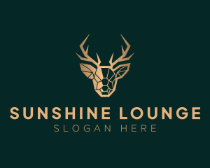 Luxury Geometric Stag logo design