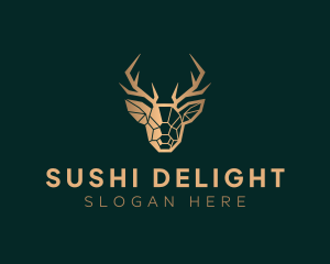 Luxury Geometric Stag logo design