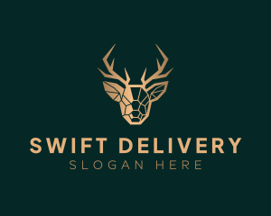 Luxury Geometric Stag logo design