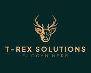 Luxury Geometric Stag logo design