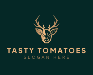 Luxury Geometric Stag logo design