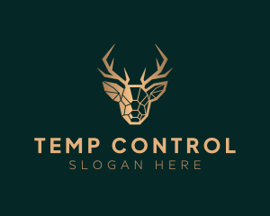 Luxury Geometric Stag logo design