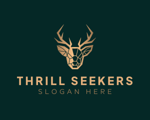 Luxury Geometric Stag logo design