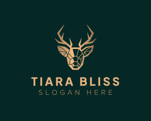 Luxury Geometric Stag logo design