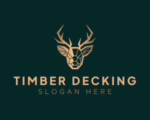 Luxury Geometric Stag logo design