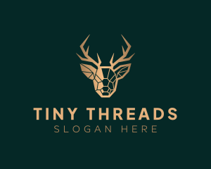 Luxury Geometric Stag logo design