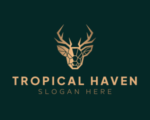 Luxury Geometric Stag logo design