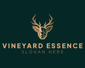 Luxury Geometric Stag logo design