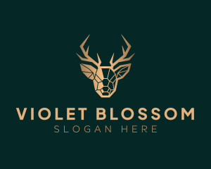 Luxury Geometric Stag logo design