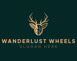 Luxury Geometric Stag logo design