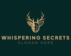 Luxury Geometric Stag logo design