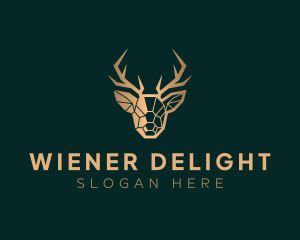 Luxury Geometric Stag logo design