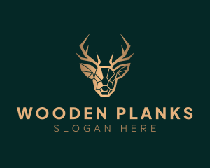 Luxury Geometric Stag logo design