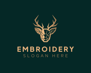 Luxury Geometric Stag logo design