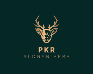 Luxury Geometric Stag logo design