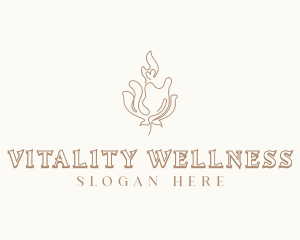 Flower Candle Wellness logo design