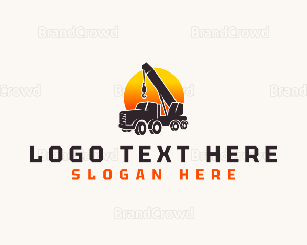 Construction Crane Truck Logo