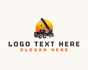 Construction Crane Truck Logo