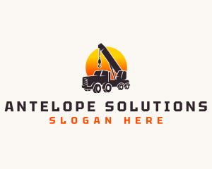 Construction Crane Truck logo design