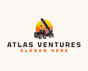 Construction Crane Truck logo design