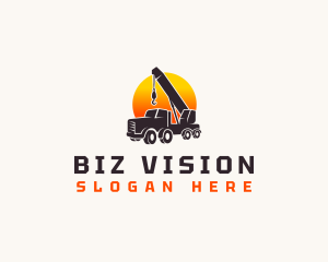 Construction Crane Truck logo design