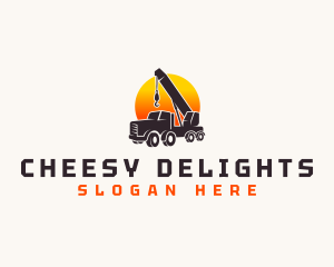 Construction Crane Truck logo design