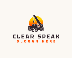 Construction Crane Truck logo design