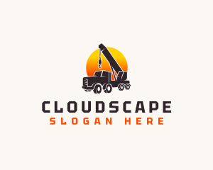 Construction Crane Truck logo design