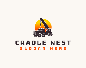 Construction Crane Truck logo design