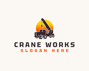 Crane - Construction Crane Truck logo design