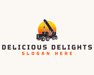 Construction Crane Truck logo design