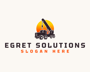 Construction Crane Truck logo design