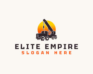 Construction Crane Truck logo design