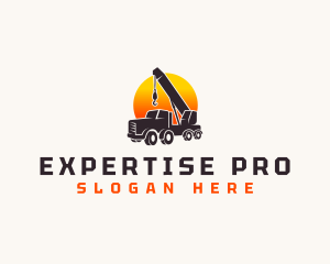 Construction Crane Truck logo design