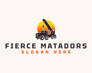 Construction Crane Truck logo design