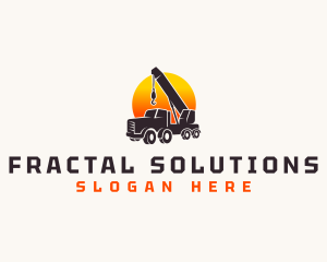 Construction Crane Truck logo design