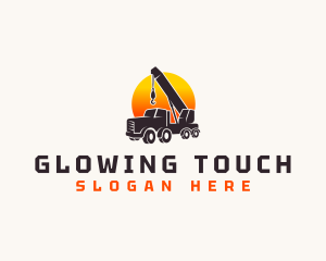 Construction Crane Truck logo design