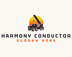 Construction Crane Truck logo design