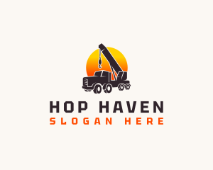 Construction Crane Truck logo design