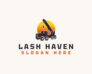 Construction Crane Truck logo design