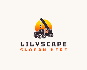 Construction Crane Truck logo design