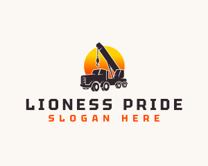 Construction Crane Truck logo design