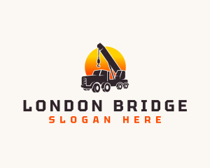 Construction Crane Truck logo design