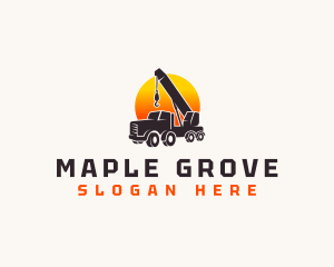 Construction Crane Truck logo design